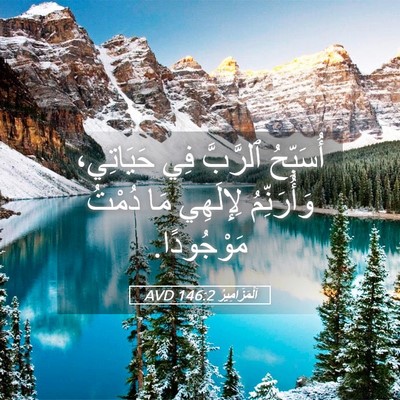 Picture 05 - اَلْمَزَامِيرُ 146:2 AVD - أُسَبِّحُ ٱلرَّبَّ فِي - Bible Verse Picture