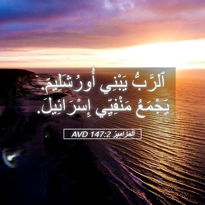 Picture 05 - اَلْمَزَامِيرُ 147:2 AVD - ٱلرَّبُّ يَبْنِي - Bible Verse Picture