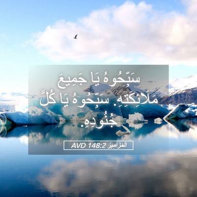 Picture 05 - اَلْمَزَامِيرُ 148:2 AVD - سَبِّحُوهُ يَا جَمِيعَ - Bible Verse Picture
