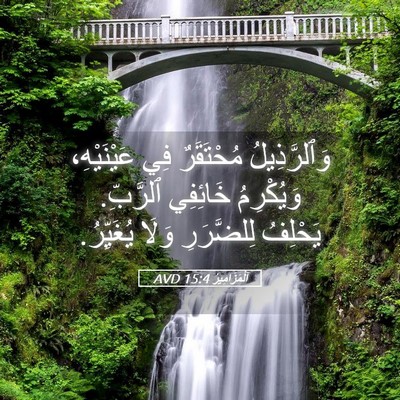 Picture 05 - اَلْمَزَامِيرُ 15:4 AVD - وَٱلرَّذِيلُ مُحْتَقَرٌ - Bible Verse Picture