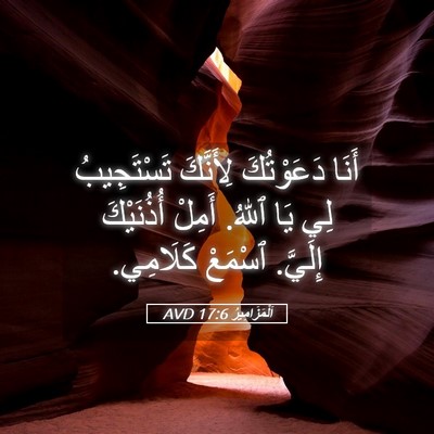 Picture 05 - اَلْمَزَامِيرُ 17:6 AVD - أَنَا دَعَوْتُكَ - Bible Verse Picture