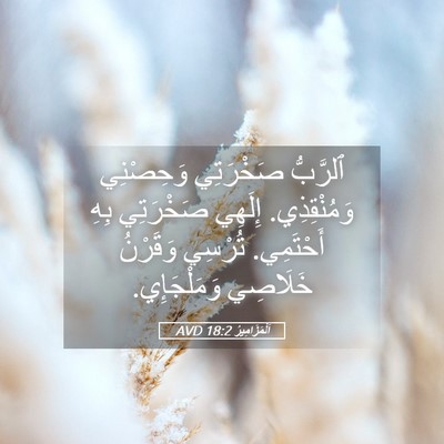 Picture 05 - اَلْمَزَامِيرُ 18:2 AVD - ٱلرَّبُّ صَخْرَتِي - Bible Verse Picture