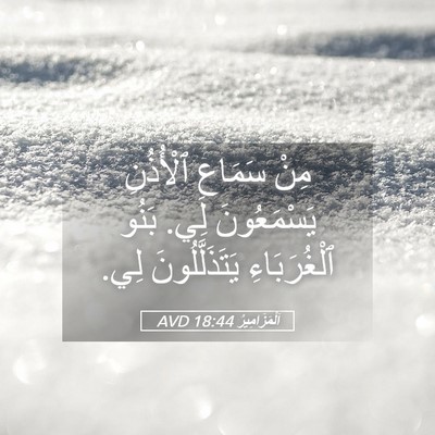 Picture 05 - اَلْمَزَامِيرُ 18:44 AVD - مِنْ سَمَاعِ ٱلْأُذُنِ - Bible Verse Picture