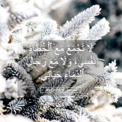 Picture 05 - اَلْمَزَامِيرُ 26:9 AVD - لَا تَجْمَعْ مَعَ - Bible Verse Picture