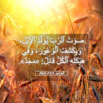 Picture 05 - اَلْمَزَامِيرُ 29:9 AVD - صَوْتُ ٱلرَّبِّ يُوَلِّدُ - Bible Verse Picture