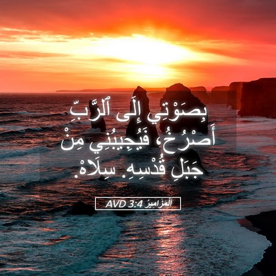 Picture 05 - اَلْمَزَامِيرُ 3:4 AVD - بِصَوْتِي إِلَى ٱلرَّبِّ - Bible Verse Picture