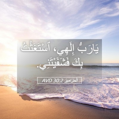 Picture 05 - اَلْمَزَامِيرُ 30:2 AVD - يَارَبُّ إِلَهِي، - Bible Verse Picture