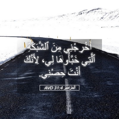 Picture 05 - اَلْمَزَامِيرُ 31:4 AVD - أَخْرِجْنِي مِنَ - Bible Verse Picture
