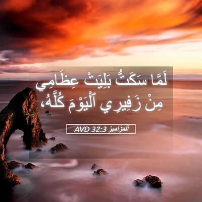 Picture 05 - اَلْمَزَامِيرُ 32:3 AVD - لَمَّا سَكَتُّ بَلِيَتْ - Bible Verse Picture
