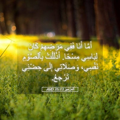 Picture 05 - اَلْمَزَامِيرُ 35:13 AVD - أَمَّا أَنَا فَفِي - Bible Verse Picture