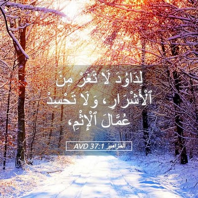 Picture 05 - اَلْمَزَامِيرُ 37:1 AVD - لِدَاوُدَ لَا تَغَرْ مِنَ - Bible Verse Picture