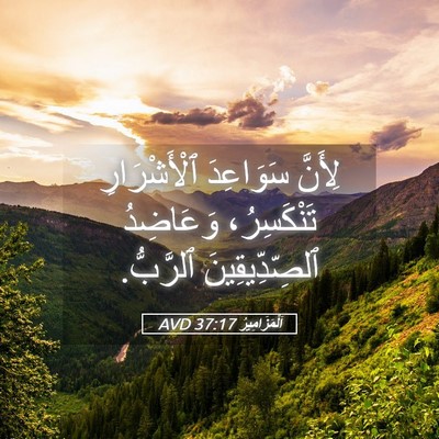 Picture 05 - اَلْمَزَامِيرُ 37:17 AVD - لِأَنَّ سَوَاعِدَ - Bible Verse Picture