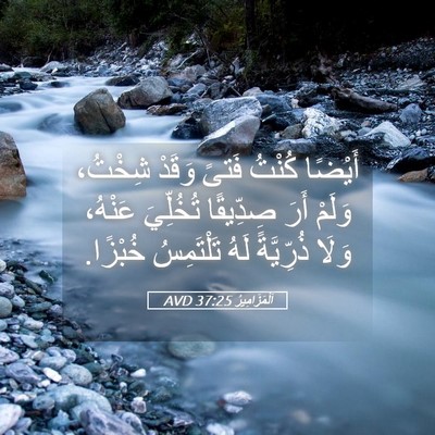 Picture 05 - اَلْمَزَامِيرُ 37:25 AVD - أَيْضًا كُنْتُ فَتىً - Bible Verse Picture