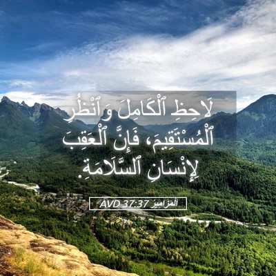 Picture 05 - اَلْمَزَامِيرُ 37:37 AVD - لَاحِظِ ٱلْكَامِلَ - Bible Verse Picture