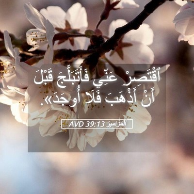 Picture 05 - اَلْمَزَامِيرُ 39:13 AVD - ٱقْتَصِرْ عَنِّي - Bible Verse Picture