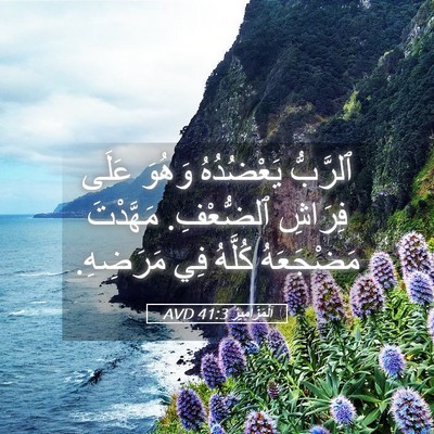 Picture 05 - اَلْمَزَامِيرُ 41:3 AVD - ٱلرَّبُّ يَعْضُدُهُ - Bible Verse Picture