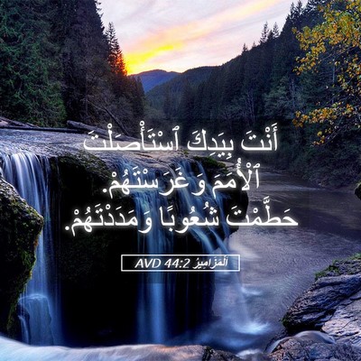 Picture 05 - اَلْمَزَامِيرُ 44:2 AVD - أَنْتَ بِيَدِكَ - Bible Verse Picture