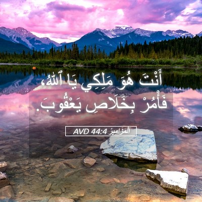 Picture 05 - اَلْمَزَامِيرُ 44:4 AVD - أَنْتَ هُوَ مَلِكِي يَا - Bible Verse Picture