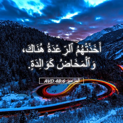 Picture 05 - اَلْمَزَامِيرُ 48:6 AVD - أَخَذَتْهُمُ ٱلرِّعْدَةُ - Bible Verse Picture