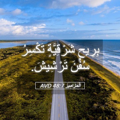 Picture 05 - اَلْمَزَامِيرُ 48:7 AVD - بِرِيحٍ شَرْقِيَّةٍ - Bible Verse Picture