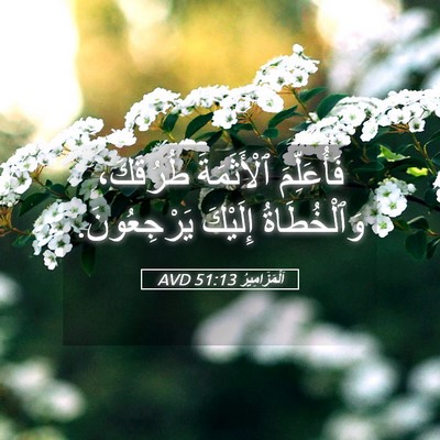 Picture 05 - اَلْمَزَامِيرُ 51:13 AVD - فَأُعَلِّمَ ٱلْأَثَمَةَ - Bible Verse Picture
