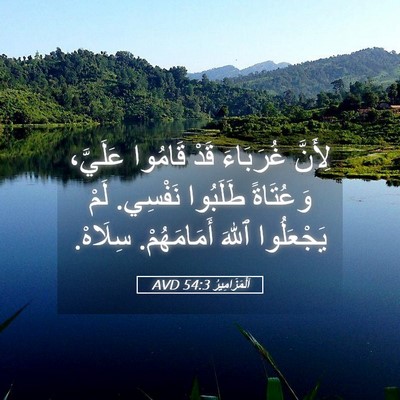 Picture 05 - اَلْمَزَامِيرُ 54:3 AVD - لِأَنَّ غُرَبَاءَ قَدْ - Bible Verse Picture