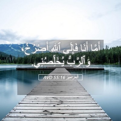 Picture 05 - اَلْمَزَامِيرُ 55:16 AVD - أَمَّا أَنَا فَإِلَى ٱللهِ - Bible Verse Picture