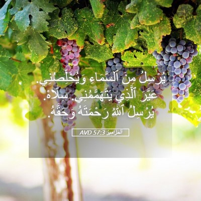 Picture 05 - اَلْمَزَامِيرُ 57:3 AVD - يُرْسِلُ مِنَ ٱلسَّمَاءِ - Bible Verse Picture