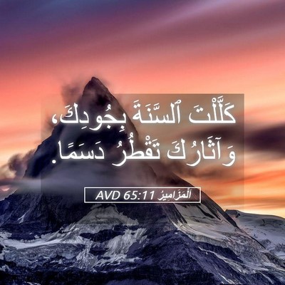 Picture 05 - اَلْمَزَامِيرُ 65:11 AVD - كَلَّلْتَ ٱلسَّنَةَ - Bible Verse Picture