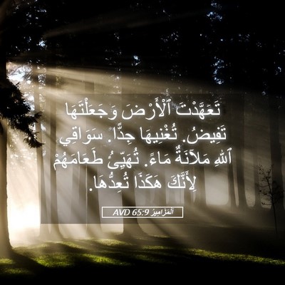 Picture 05 - اَلْمَزَامِيرُ 65:9 AVD - تَعَهَّدْتَ ٱلْأَرْضَ - Bible Verse Picture