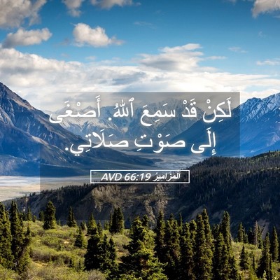 Picture 05 - اَلْمَزَامِيرُ 66:19 AVD - لَكِنْ قَدْ سَمِعَ ٱللهُ. - Bible Verse Picture