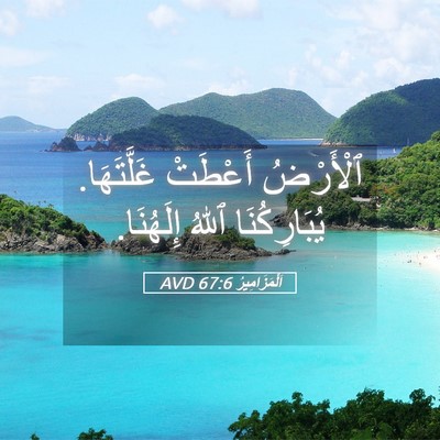 Picture 05 - اَلْمَزَامِيرُ 67:6 AVD - ٱلْأَرْضُ أَعْطَتْ - Bible Verse Picture