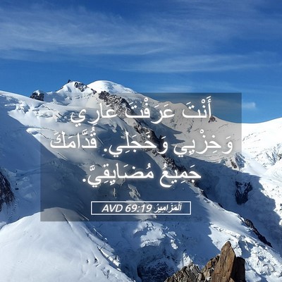 Picture 05 - اَلْمَزَامِيرُ 69:19 AVD - أَنْتَ عَرَفْتَ عَارِي - Bible Verse Picture