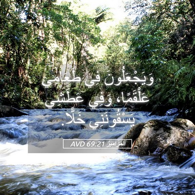 Picture 05 - اَلْمَزَامِيرُ 69:21 AVD - وَيَجْعَلُونَ فِي - Bible Verse Picture