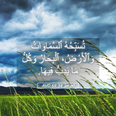 Picture 05 - اَلْمَزَامِيرُ 69:34 AVD - تُسَبِّحُهُ ٱلسَّمَاوَاتُ - Bible Verse Picture