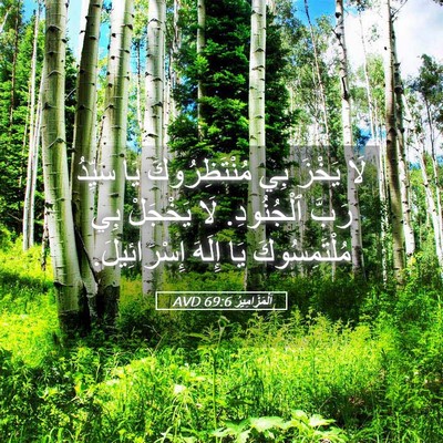 Picture 05 - اَلْمَزَامِيرُ 69:6 AVD - لَا يَخْزَ بِي - Bible Verse Picture