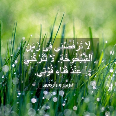 Picture 05 - اَلْمَزَامِيرُ 71:9 AVD - لَا تَرْفُضْنِي فِي زَمَنِ - Bible Verse Picture