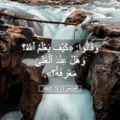 Picture 05 - اَلْمَزَامِيرُ 73:11 AVD - وَقَالُوا: «كَيْفَ - Bible Verse Picture