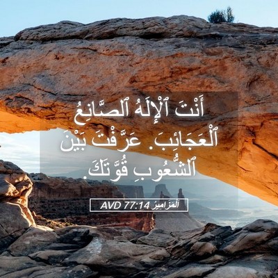 Picture 05 - اَلْمَزَامِيرُ 77:14 AVD - أَنْتَ ٱلْإِلَهُ - Bible Verse Picture