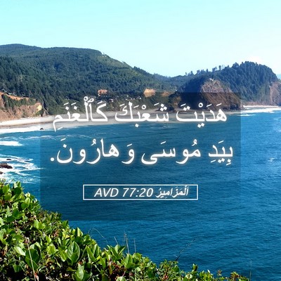 Picture 05 - اَلْمَزَامِيرُ 77:20 AVD - هَدَيْتَ شَعْبَكَ - Bible Verse Picture