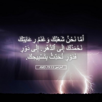 Picture 05 - اَلْمَزَامِيرُ 79:13 AVD - أَمَّا نَحْنُ شَعْبُكَ - Bible Verse Picture