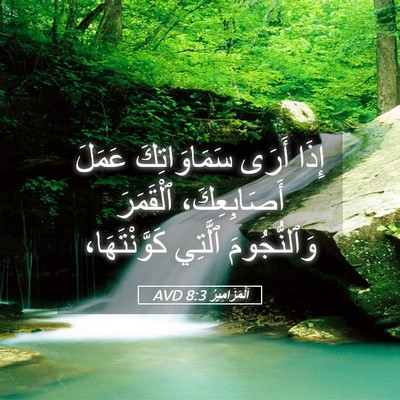 Picture 05 - اَلْمَزَامِيرُ 8:3 AVD - إِذَا أَرَى سَمَاوَاتِكَ - Bible Verse Picture
