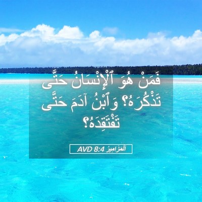 Picture 05 - اَلْمَزَامِيرُ 8:4 AVD - فَمَنْ هُوَ ٱلْإِنْسَانُ - Bible Verse Picture