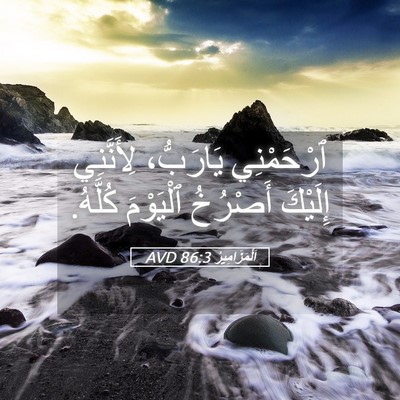Picture 05 - اَلْمَزَامِيرُ 86:3 AVD - ٱرْحَمْنِي يَارَبُّ، - Bible Verse Picture