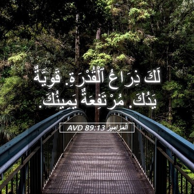 Picture 05 - اَلْمَزَامِيرُ 89:13 AVD - لَكَ ذِرَاعُ ٱلْقُدْرَةِ. - Bible Verse Picture