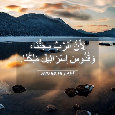 Picture 05 - اَلْمَزَامِيرُ 89:18 AVD - لِأَنَّ ٱلرَّبَّ - Bible Verse Picture