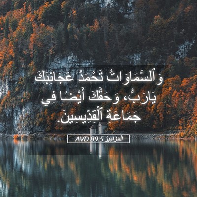 Picture 05 - اَلْمَزَامِيرُ 89:5 AVD - وَٱلسَّمَاوَاتُ تَحْمَدُ - Bible Verse Picture