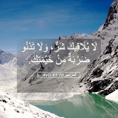 Picture 05 - اَلْمَزَامِيرُ 91:10 AVD - لَا يُلَاقِيكَ شَرٌّ، - Bible Verse Picture