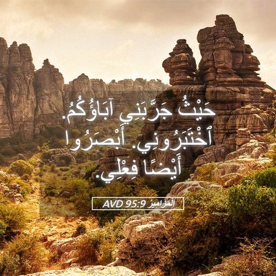 Picture 05 - اَلْمَزَامِيرُ 95:9 AVD - حَيْثُ جَرَّبَنِي - Bible Verse Picture