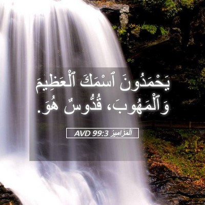 Picture 05 - اَلْمَزَامِيرُ 99:3 AVD - يَحْمَدُونَ ٱسْمَكَ - Bible Verse Picture